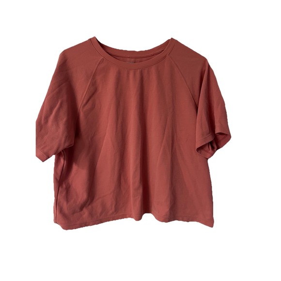 Uniqlo Tops - Uniqlo L Women's Ultra Stretch AIRism Cropped T-Shirt Pink